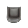 Anna Modern Round Faux Leather Dining Armchair in Pewter MHC-DC059AR-PE