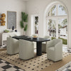 Anna Modern Round Faux Leather Dining Armchair in Light Stone Grey MHC-DC059AR-ST