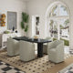 Anna Modern Round Faux Leather Dining Armchair in Light Stone Grey MHC-DC059AR-ST
