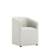 Anna Modern Round Faux Leather Dining Armchair in Light Stone Grey MHC-DC059AR-ST