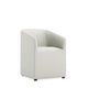 Anna Modern Round Faux Leather Dining Armchair in Light Stone Grey MHC-DC059AR-ST
