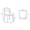 Modern Moderno Stackable Dining Chair Upholstered in Leatherette with Solid Wood Frame in Walnut and Black- Set of 2 MHC-DC070-BK