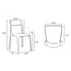Modern Moderno Stackable Dining Chair Upholstered in Leatherette with Solid Wood Frame in Walnut and Black- Set of 2 MHC-DC070-BK