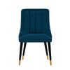 Modern Eda Velvet Dining Chair in Midnight Blue