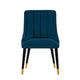 Modern Eda Velvet Dining Chair in Midnight Blue