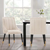 Modern Eda Velvet Dining Chair in Midnight Cream MHC-DC073-CR
