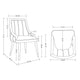 Modern Eda Velvet Dining Chair in Midnight Cream MHC-DC073-CR