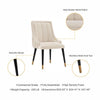 Modern Eda Velvet Dining Chair in Midnight Cream MHC-DC073-CR