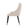 Modern Eda Velvet Dining Chair in Midnight Cream MHC-DC073-CR