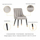 Modern Eda Velvet and Leatherette Dining Chair in Grey MHC-DC073-GY