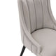 Modern Eda Velvet and Leatherette Dining Chair in Grey MHC-DC073-GY