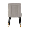 Modern Eda Velvet and Leatherette Dining Chair in Grey MHC-DC073-GY