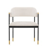 Modern Lia Boucle Dining Armchair in Cream