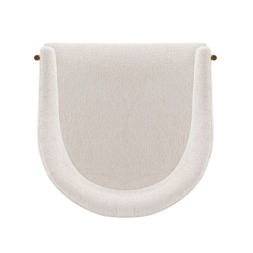 Modern Lia Boucle Dining Armchair in Cream MHC-DC074-CR