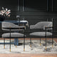Modern Lia Boucle Dining Armchair in Grey MHC-DC074-GY