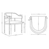 Modern Lia Boucle Dining Armchair in Grey MHC-DC074-GY
