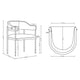 Modern Lia Boucle Dining Armchair in Grey MHC-DC074-GY