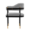 Modern Lia Boucle Dining Armchair in Grey MHC-DC074-GY