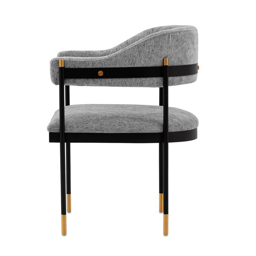 Modern Lia Boucle Dining Armchair in Grey MHC-DC074-GY