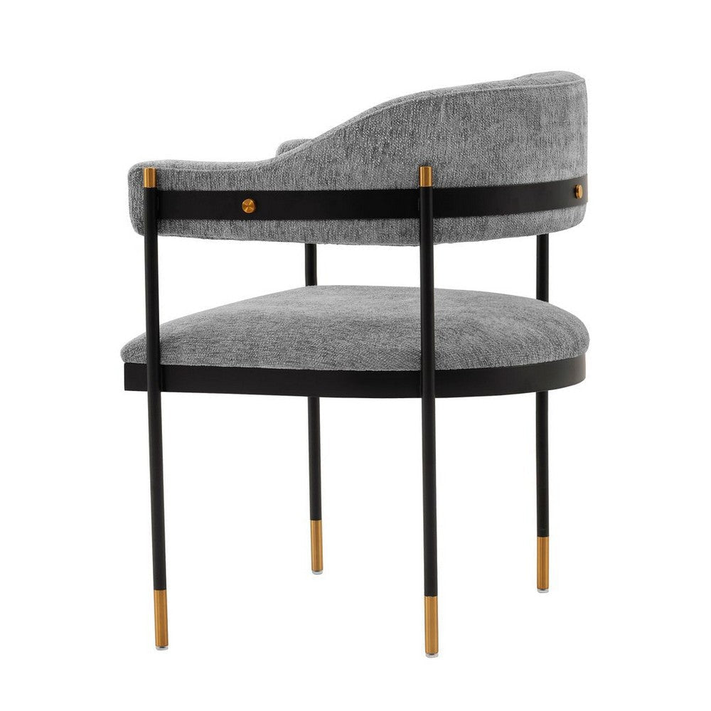 Modern Lia Boucle Dining Armchair in Grey MHC-DC074-GY