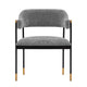 Modern Lia Boucle Dining Armchair in Grey
