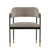 Modern Lia Boucle Dining Armchair in Stone