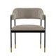 Modern Lia Boucle Dining Armchair in Stone