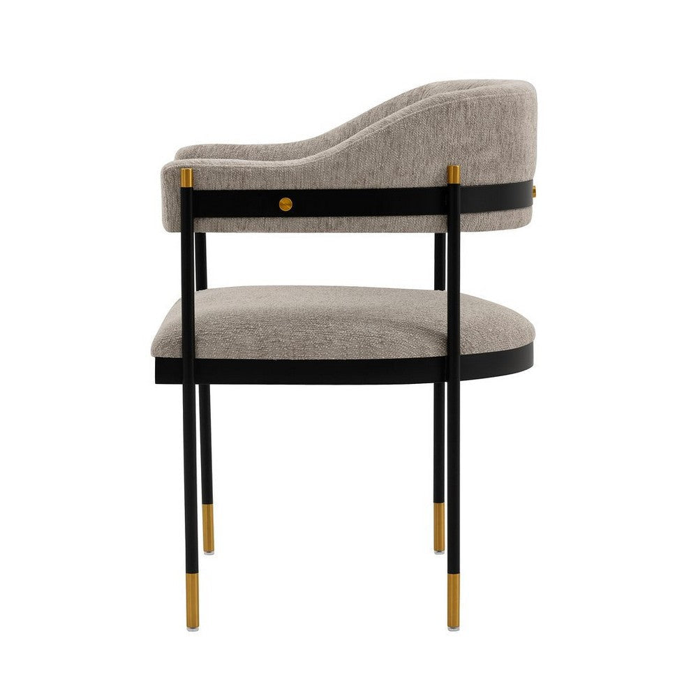 Modern Lia Boucle Dining Armchair in Stone MHC-DC074-ST