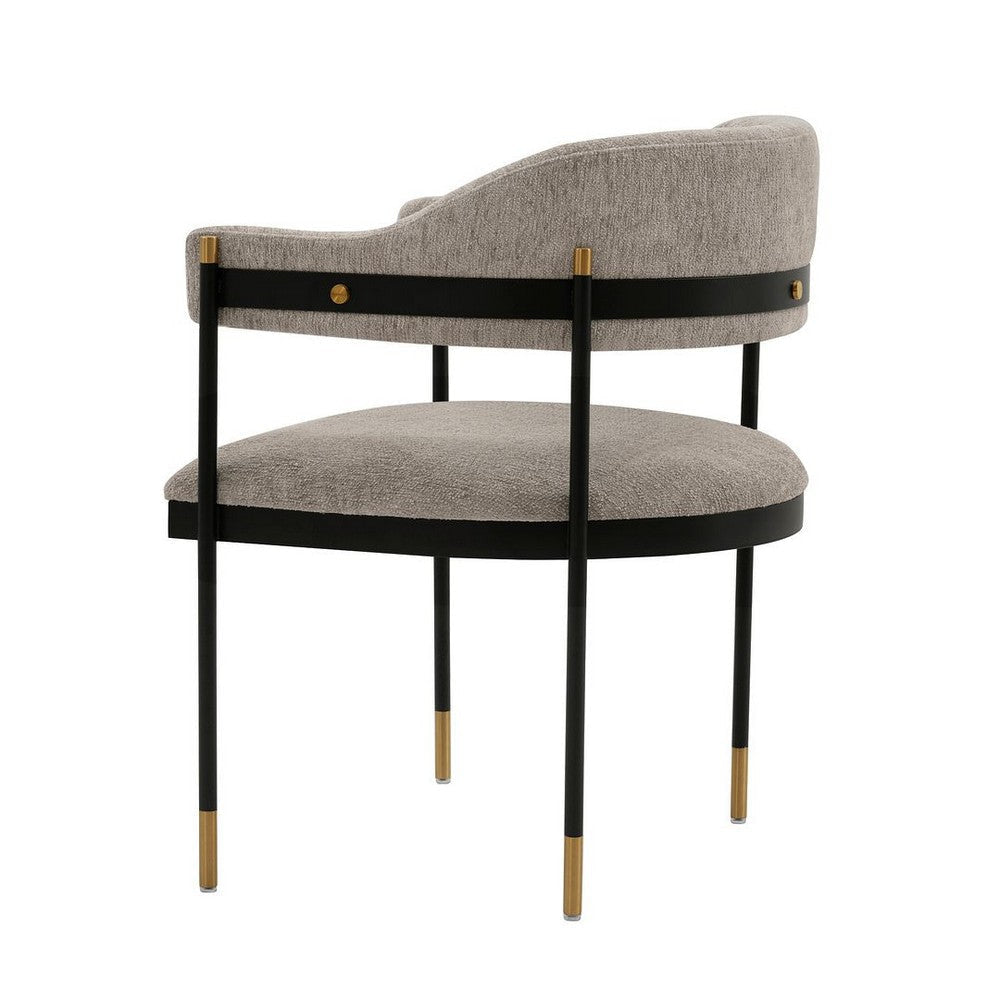 Modern Lia Boucle Dining Armchair in Stone MHC-DC074-ST