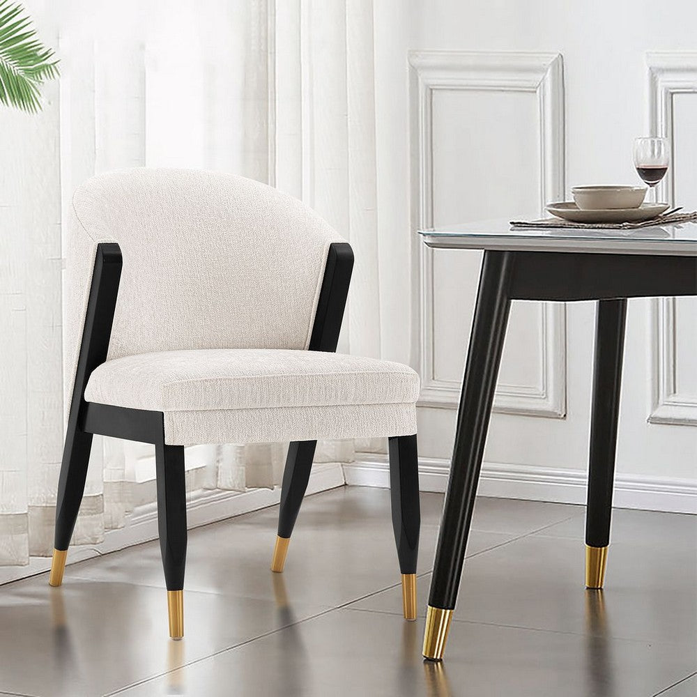 Modern Ola Boucle Dining Chair in Cream MHC-DC075-CR