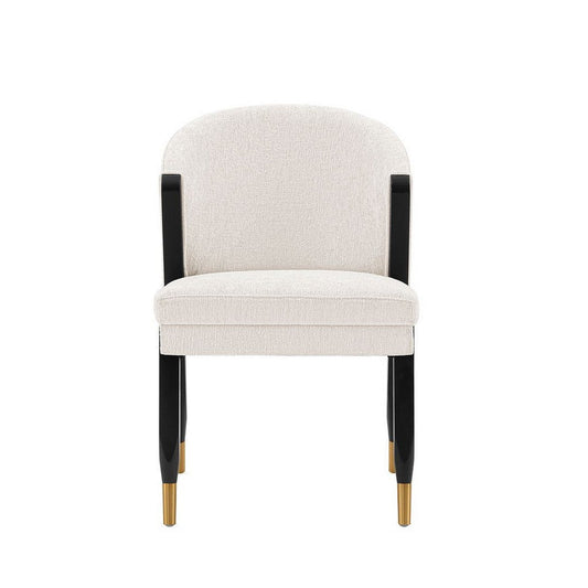Modern Ola Boucle Dining Chair in Cream