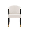Modern Ola Boucle Dining Chair in Cream