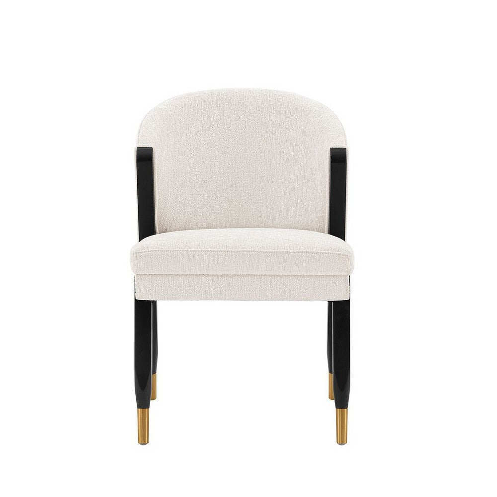 Modern Ola Boucle Dining Chair in Cream