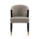 Modern Ola Boucle Dining Chair in Stone