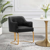 Modern Edra Leatherette Dining Armchair in Black MHC-DC078-BK