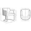 Modern Edra Leatherette Dining Armchair in Black MHC-DC078-BK