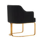 Modern Edra Leatherette Dining Armchair in Black MHC-DC078-BK