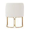 Modern Edra Leatherette Dining Armchair in Cream MHC-DC078-CR