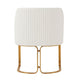 Modern Edra Leatherette Dining Armchair in Cream MHC-DC078-CR