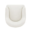 Modern Edra Leatherette Dining Armchair in Cream MHC-DC078-CR