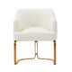 Modern Edra Leatherette  Dining Armchair in Cream