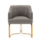 Modern Edra Leatherette  Dining Armchair in Taupe