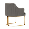 Modern Edra Leatherette Dining Armchair in Taupe MHC-DC078-TP