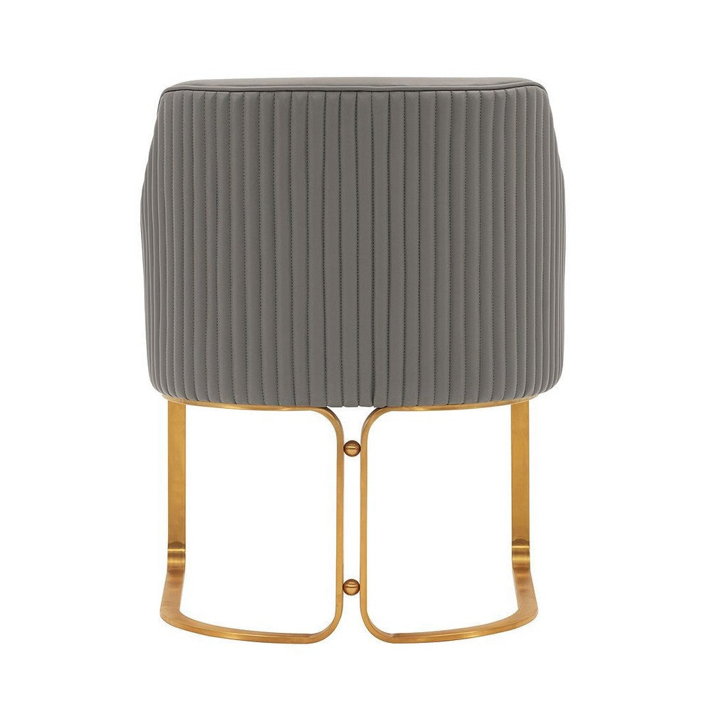 Modern Edra Leatherette Dining Armchair in Taupe MHC-DC078-TP