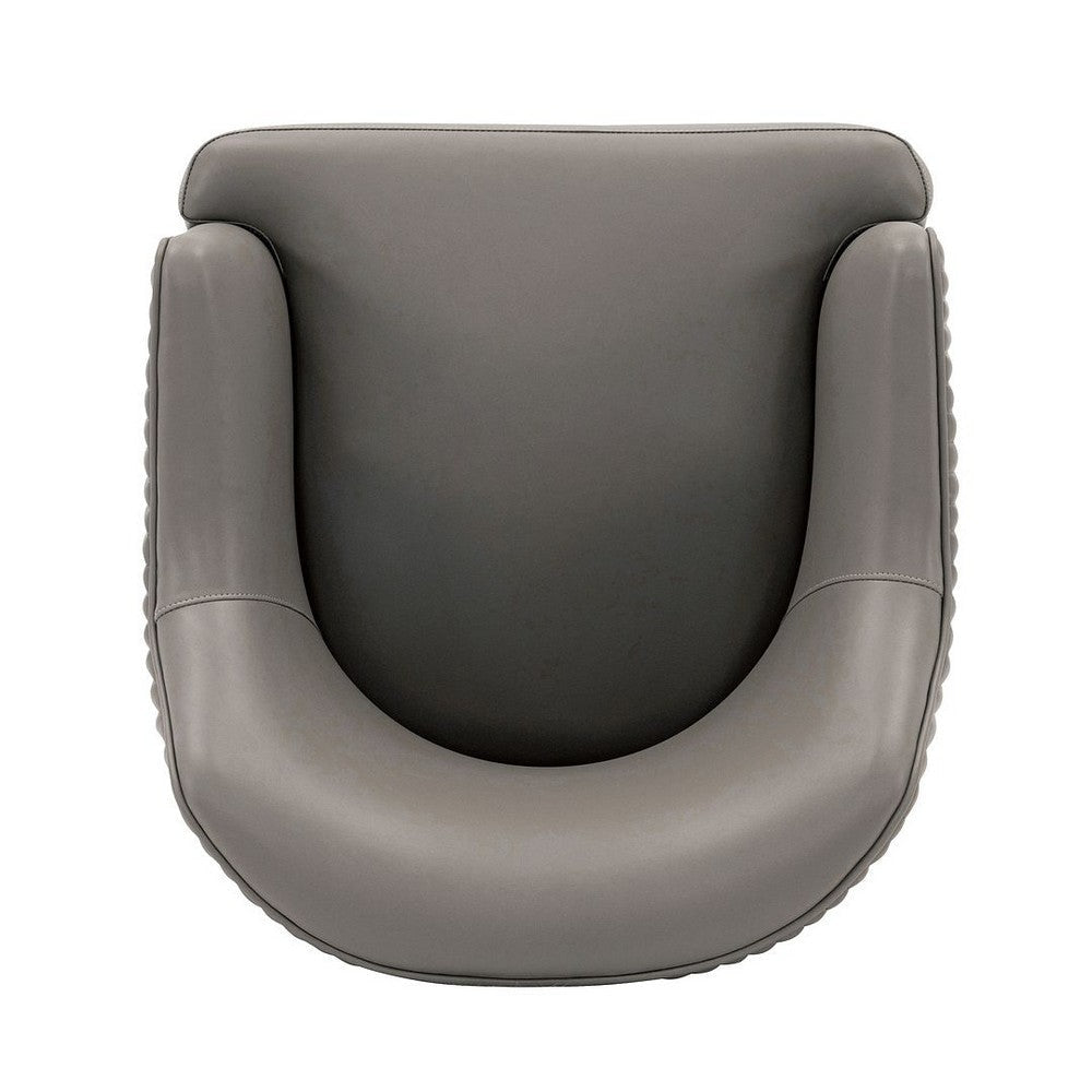 Modern Edra Leatherette Dining Armchair in Taupe MHC-DC078-TP