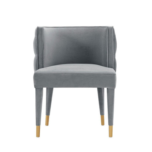 Modern Maya Tufted Velvet Dining Chair in Grey