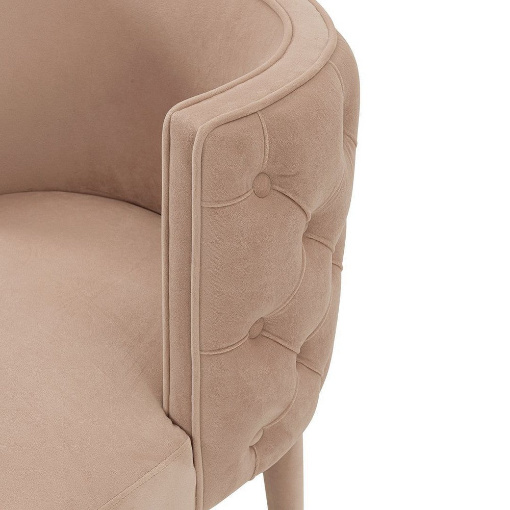 Modern Maya Tufted Velvet Dining Chair in Nude MHC-DC079-ND