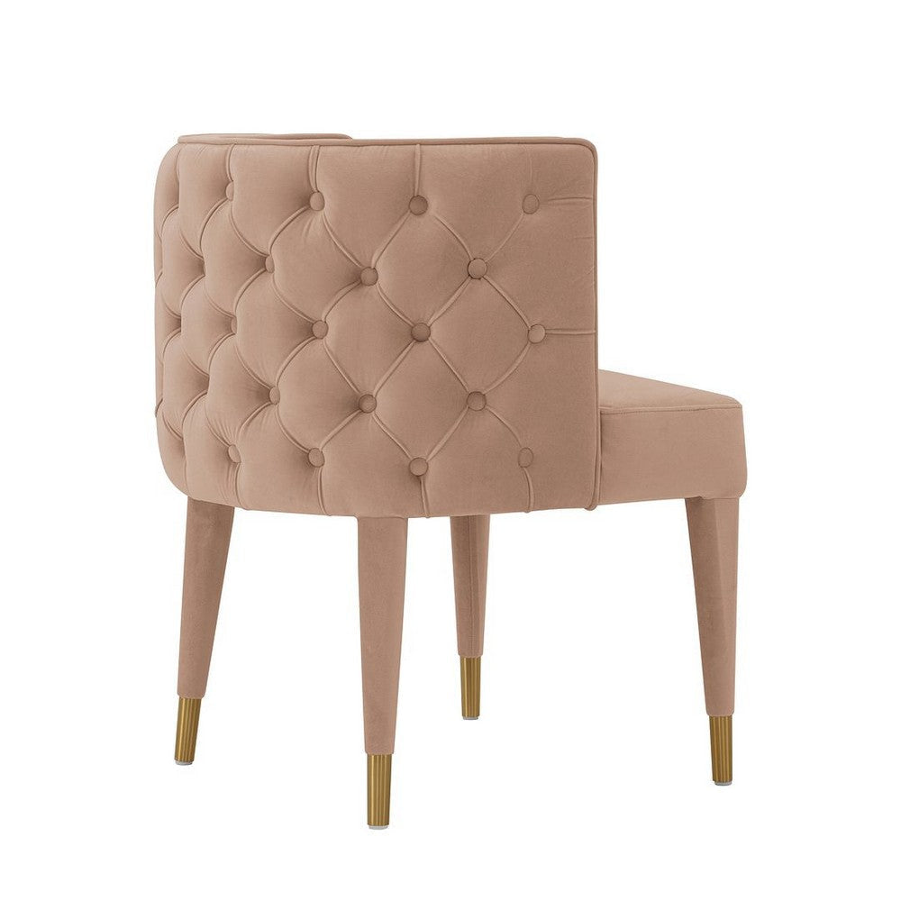 Modern Maya Tufted Velvet Dining Chair in Nude MHC-DC079-ND