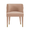 Modern Maya Tufted Velvet Dining Chair in Nude