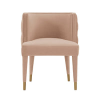 Modern Maya Tufted Velvet Dining Chair in Nude